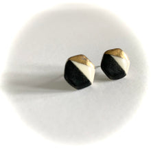 Luster Stud- Black Design  Hexagon 1