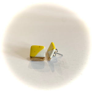 Luster Stud- Yellow Design Square 2