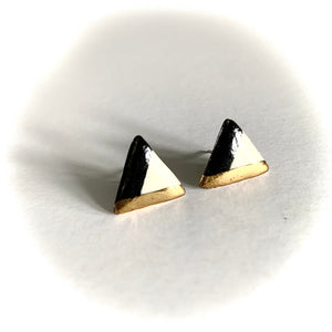 Luster Stud- Black Design Triangle 1