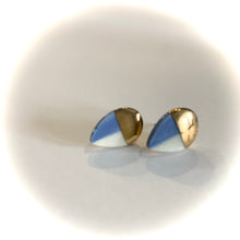 Luster Stud- Light Blue Design Teardrop 1