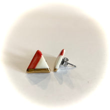 Luster Stud- Red Design Triangle 1